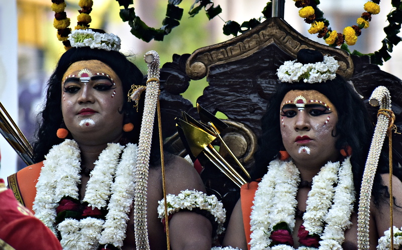 4K, religion, human representation, floral garland, real people, garland, costume, ramayana, female likeness, creativity, flower, celebration, art and craft