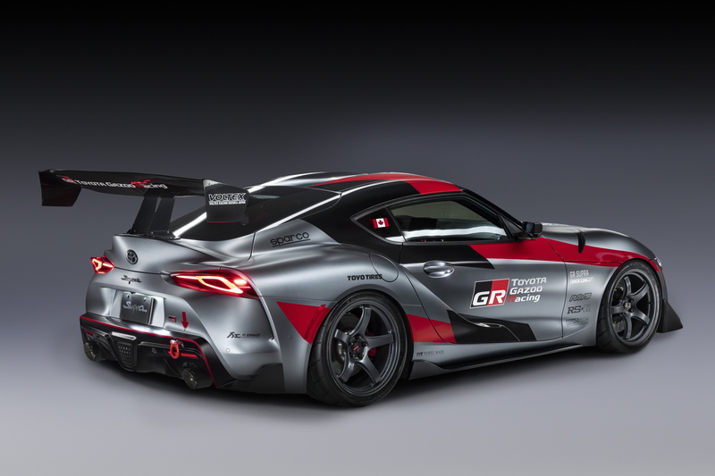GR Supra Track Concept, grey, 2020, Toyota, background, 5K, coupe, wing