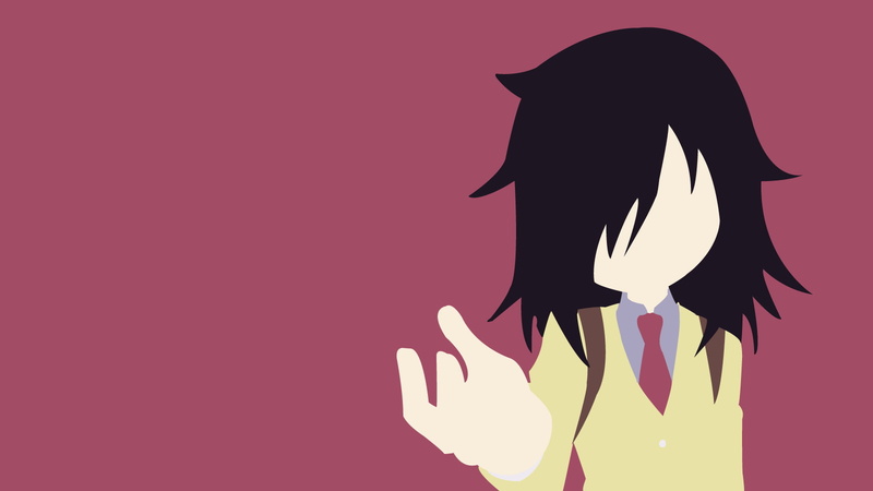 finger, one animal, hairstyle, minimalism, Kuroki Tomoko, copy space, Watashi ga Motenai no wa Dou Kangaetemo Omaera ga Warui!, black color, nature, purple