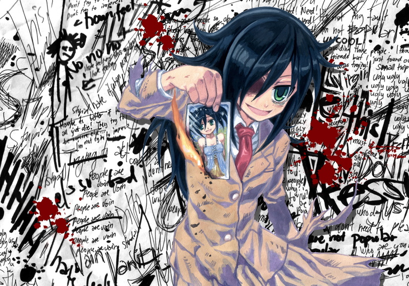 art and craft, anime, adult, mural, contemplation, Kuroki Tomoko, wall - building feature, human body part, anime girls, lifestyles, creativity, disguise