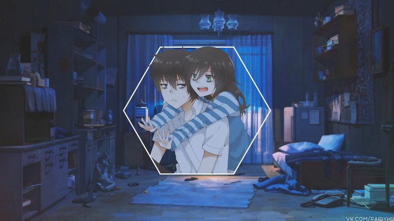 anime, anime girls, Kuroki Tomoki, picture-in-picture, 4K, Watashi ga Motenai no wa Dou Kangaetemo Omaera ga Warui!, Kuroki Tomoko, Tomoko Kuroki