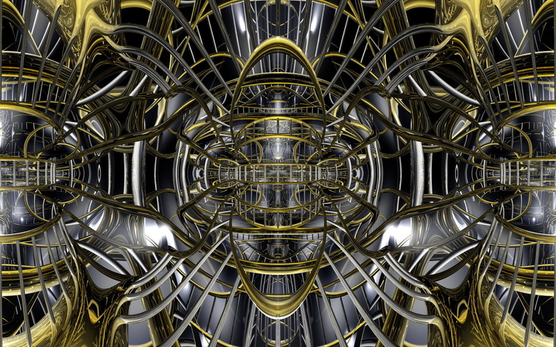 digital, ceiling, Abstract 3D, design, still life, 1080P, backgrounds, metal, large group of objects, complexity, pattern, shape, repetition, order