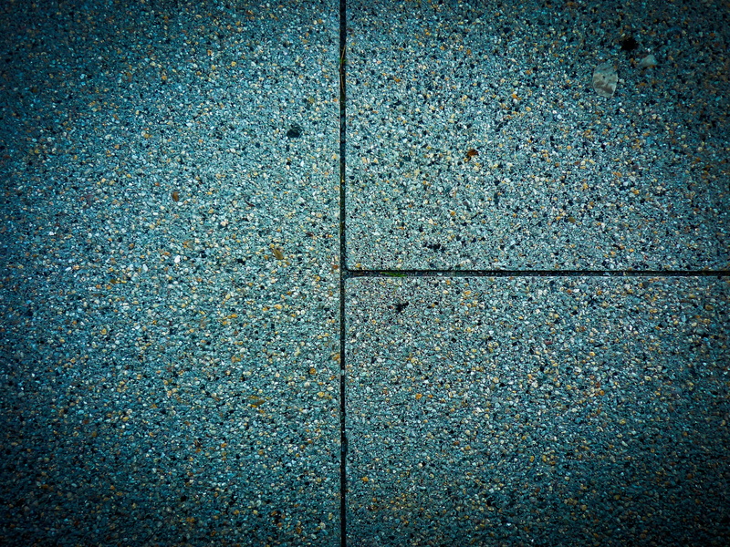 floor plates, 2K, flooring, vignette, grain, paving stone, concrete, joints, rough, sidewalk, blue, tile, footpath, no people, textured effect, outdoors