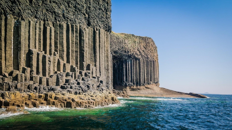 scenics - nature, day, scotland, solid, history, promontory, ancient, built structure, historic site, formation, sky, ruined, architecture, cliff, no people