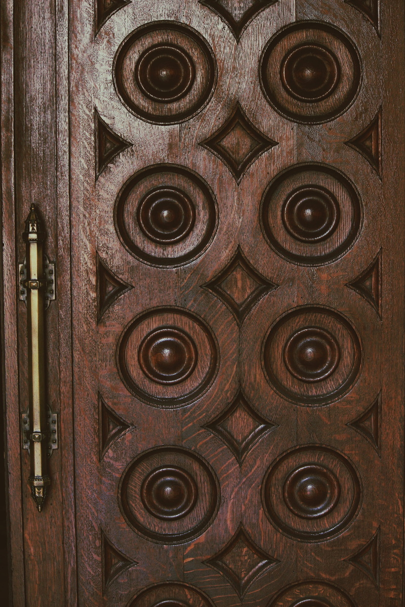 ancient, in a row, building, architecture, doors, church, handle, ornate, wood - material, no people, door, brown, indoors, safety, built structure, solid