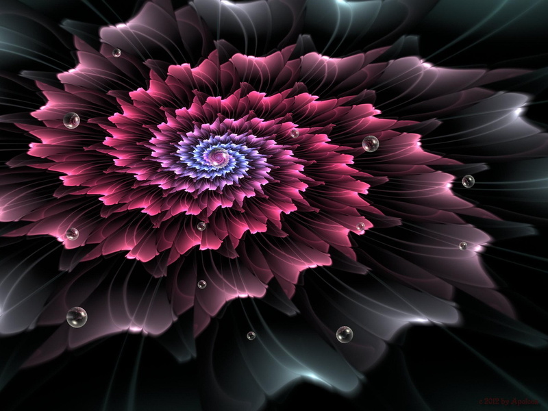 purple, 3d and abstract, twirl, bubbles, g, lovely, pink, 1080P, pretty, water, illusion, drops, roswitha, black