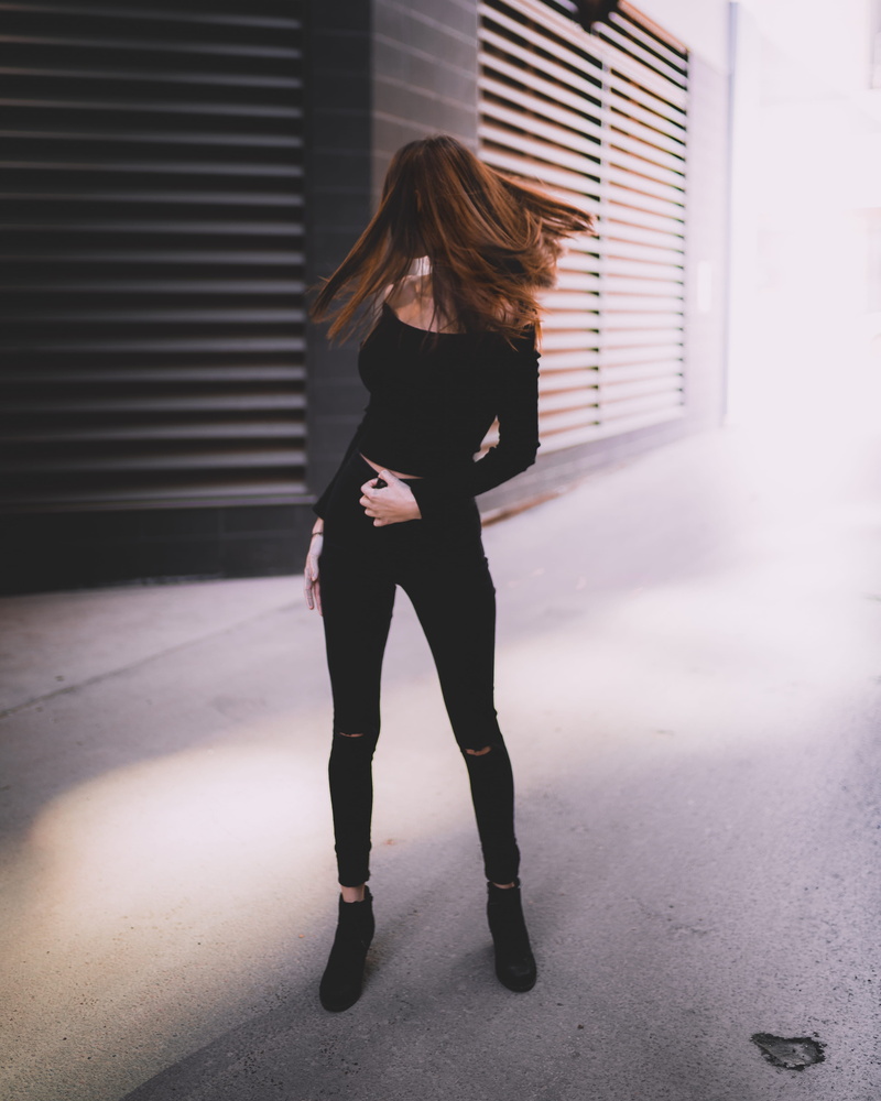 day, adult, architecture, move, flipping, adventure, pants, model, female, fashion, shadow, young women, hairstyle, light, real people, building exterior