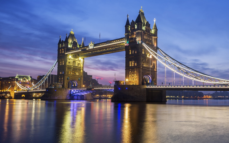 bridge, phone, night, england, desktop, london, famous, laptop, android, tablet, tower, 4K
