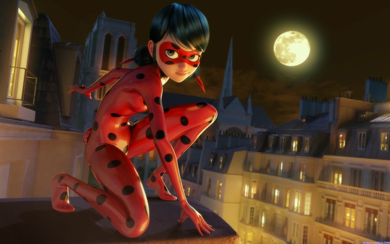 Paris, The city, Sabor, The moon, Night, 1080P, Lady Bug
