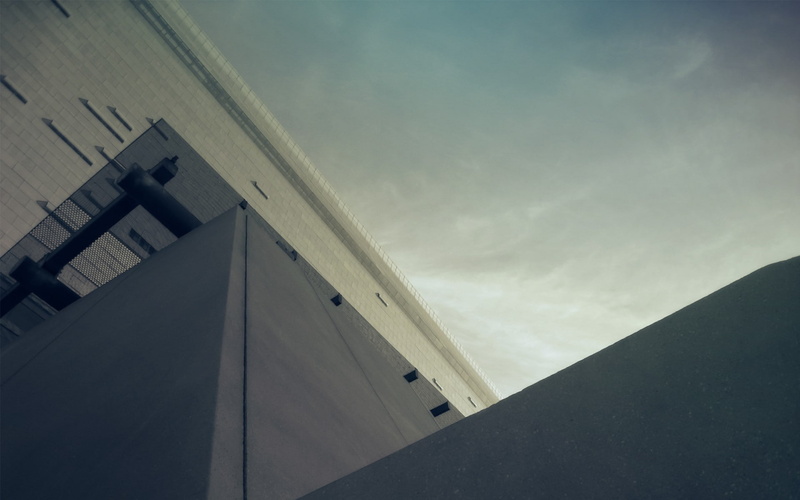 day, architecture, sunlight, building, door, directly below, cloud - sky, window, built structure, nature, glass - material, tilt, sky, outdoors, wall - building feature