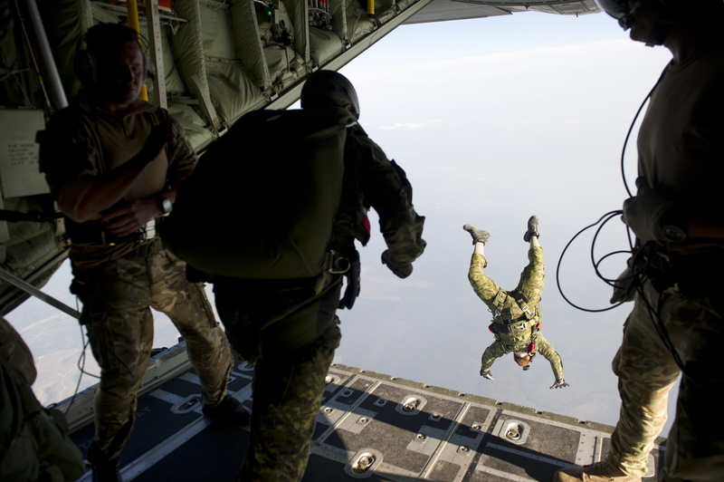 rear view, architecture, para-rescuers, water, outdoors, transportation, high altitude, parachuting, government, people, group of people, 4K, danger, real people