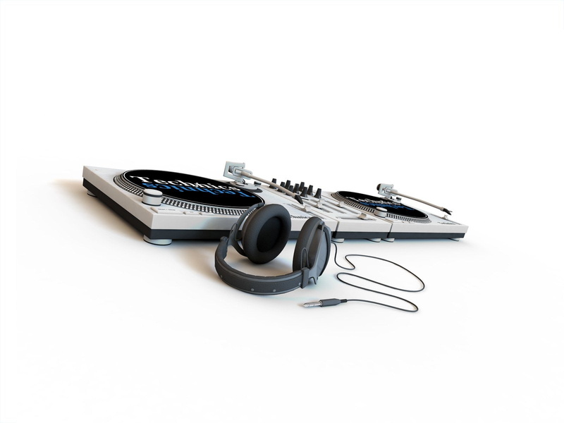 Music, cut out, no people, metal, stapler, close-up, single object, office supply, high angle view, black, equipment, still life, 720P, studio shot, Headphones