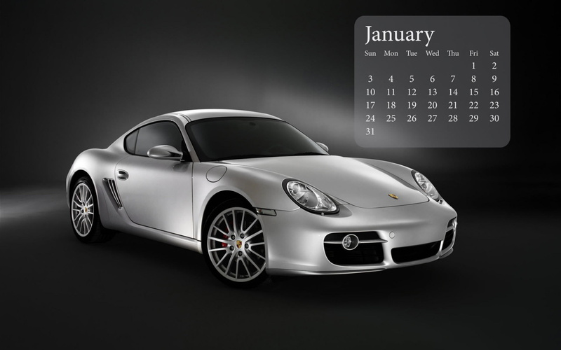 porsche, january, 1080P, 2010, calender, cayman