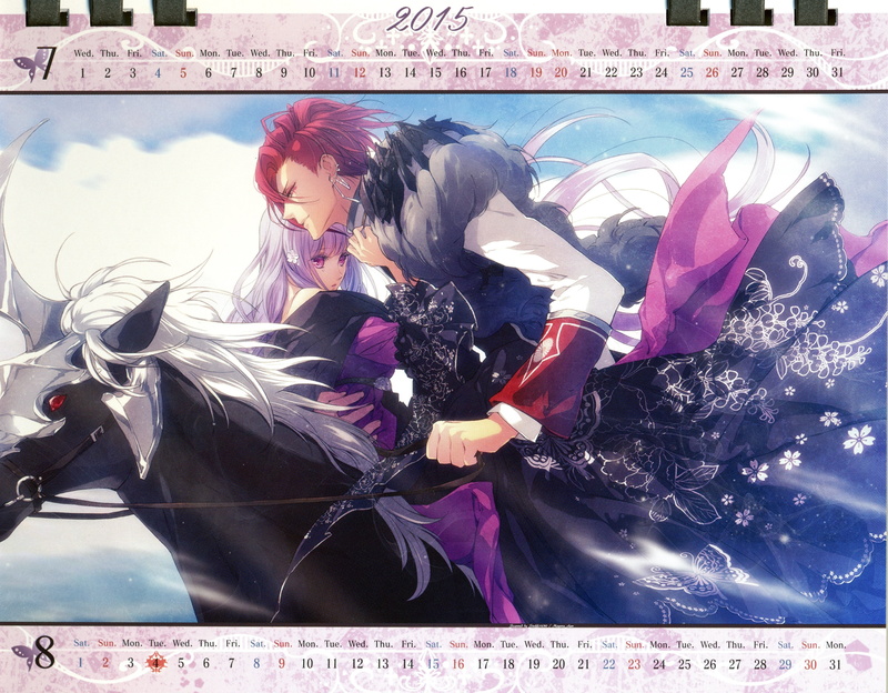 fleurs, blue, sky, gothic, violette, des, calender, 4K, drama, reine, (reine, ghislain, otome, romance, 2015, anime, fleurs)