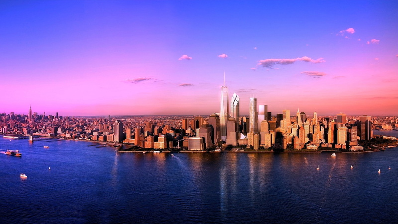 illustrations, building, City, 1080P, Scenery, view, Broad