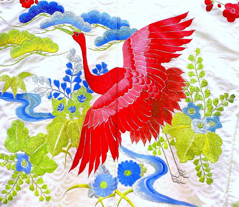 painted, watercolor painting, pattern, kimono, sea, no people, backgrounds, costume, 1080P, watercolor paints, colorful, nature, creativity, design, sewn