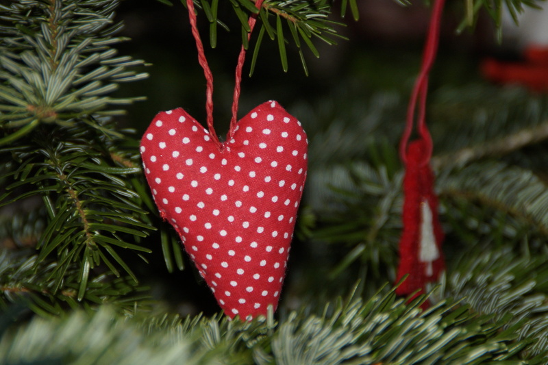 weihnachtsbaumschmuck, tree decorations, tree, Tilda, christmas ornament, polka dot, Christmas, christmas decoration, decorate, no people, red, decorated