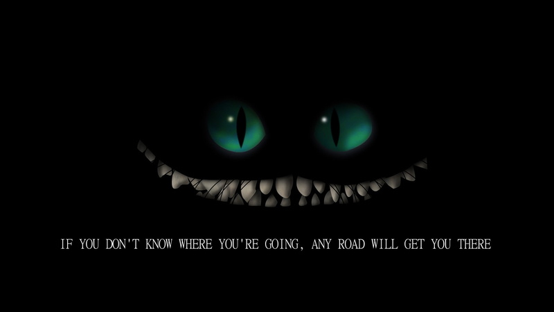 dark, Cheshire Cat, eyes, 1080P, typography