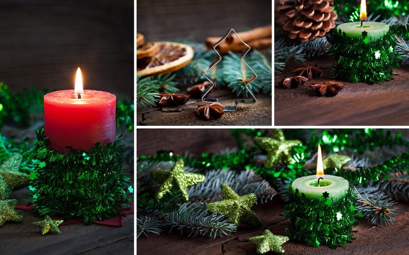 decoration, illuminated, pine cone, holiday, flame, plant, fire, tea light, 2K, leaf, heat - temperature, lighting equipment, red, christmas decoration