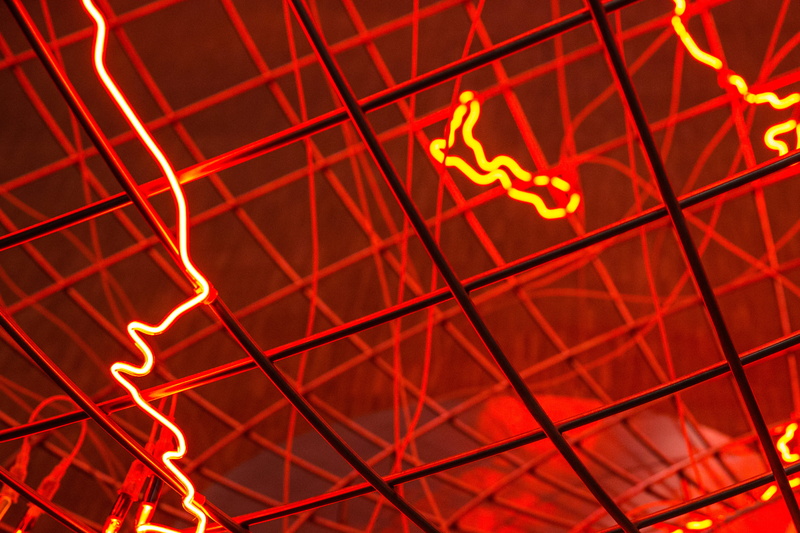 Canon 6D, 2K, d, three dimensional, glowing, red, architecture, warning sign, captured, close-up, Paris, illuminated, installation, light, gallery, sign