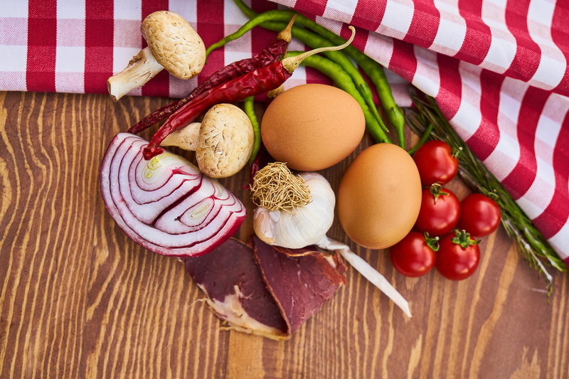 eggs, food photo, photography, ingredient, breakfast, flat, tomato, delicious, studio, wellbeing, dairy product, dough, meat, cook, kitchen, wood - material