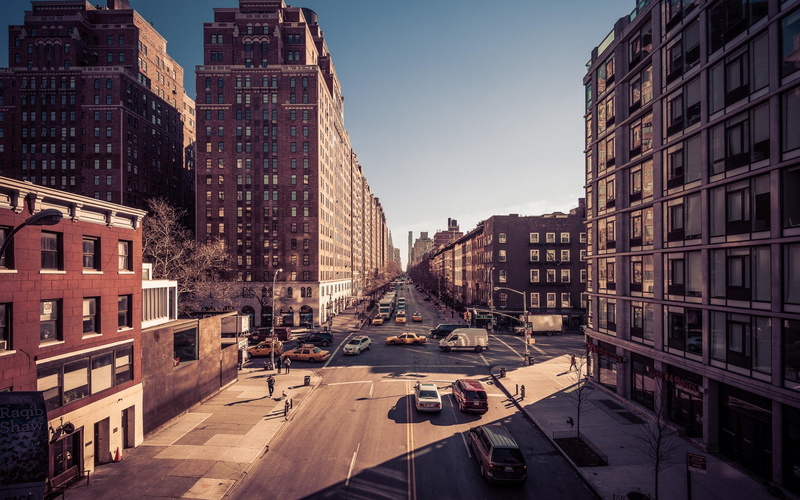 1080P, City, New, York, Cars, USA, Road, Skyscrapers