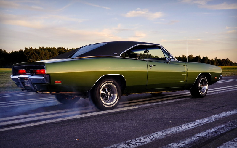 light green, shiny, 720P, car, country, country road, muscle, new, road, light, green