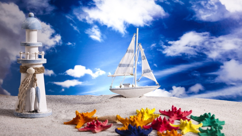 layout, wind, water, sand, focus on foreground, travel, coastline, beauty in nature, island, sea stars, cloud - Sky, model, tourism, nautical Vessel, seascape