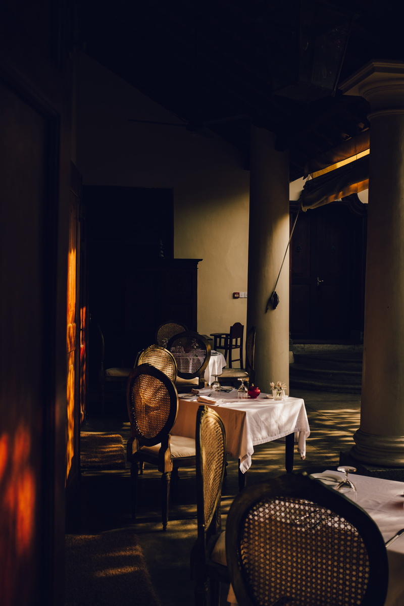 chairs, dining, evening, dinner, empty, near, sunlight, chair, 4K, seat, furniture, post, no people, cafe, indoors, illuminated, interior, bed, sunrise