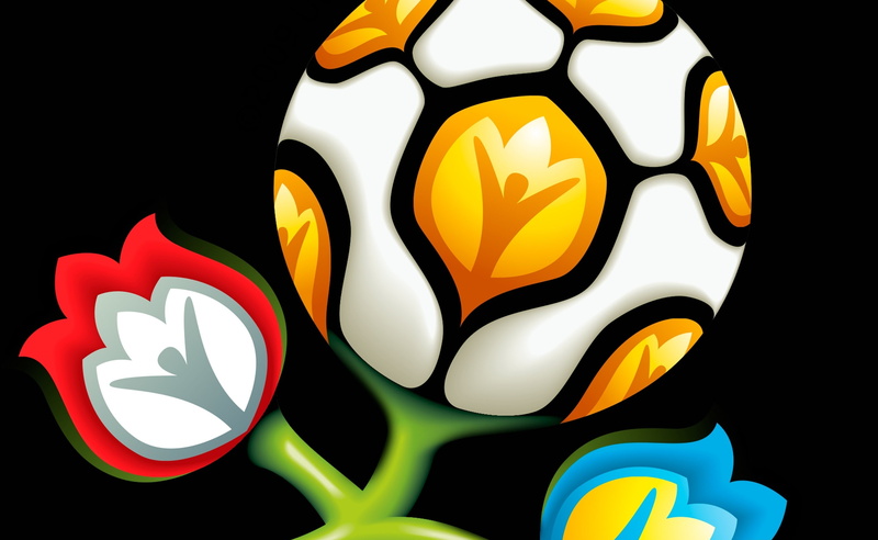 championship, creativity, communication, black background, euro 2012, flowers, illustration, euro, still life, close-up, shape, studio shot, multicolored