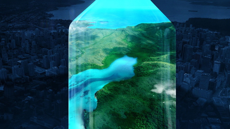 building, city, 1080P, beauty in nature, motion, indoors, nature, sea, water, water bottle, day, travel, no people, aerial view, bottles, architecture