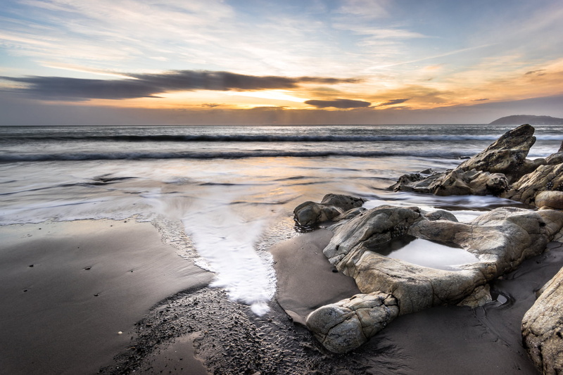 Sunrise, travel, seascape, sunset, photo, outdoors, Dalkey, dawn, rocks, rock - Object, clouds, sony a7, landscape, sunset  beach, konica minolta, white