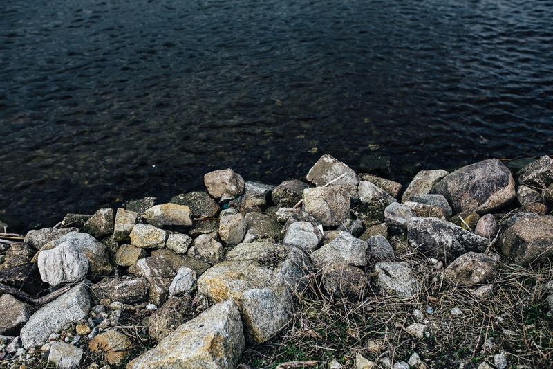 outdoors, stone - Object, high angle view, by the sea, rock - Object, 5K, pebble, beauty in nature, boat, textured, beach, no People, lake, nature, solid