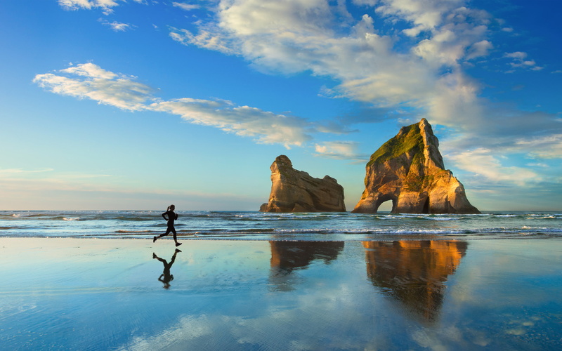 k, Beach, 2K, jog, sunset