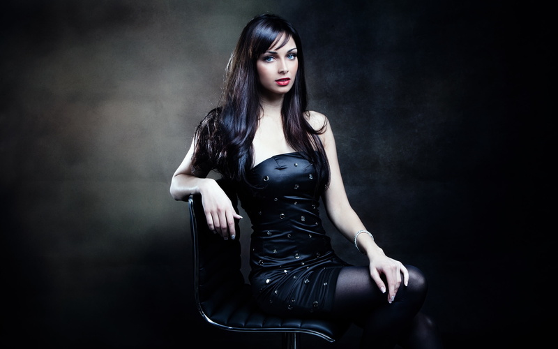 Posture, Girl, Black, 2K, Chair, Sitting, Hair