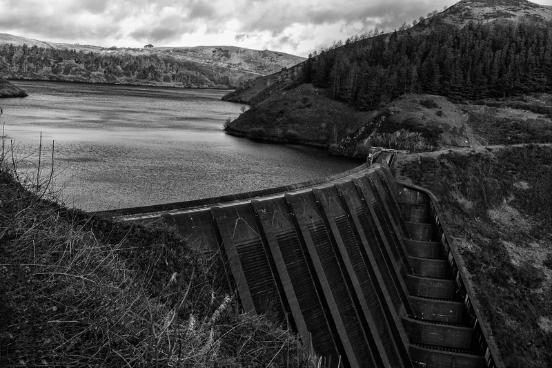 beauty in nature, tranquil scene, llanidloes, architecture, water, tranquility, mid wales, scenics - nature, nature, hydroelectric power, mountain, outdoors
