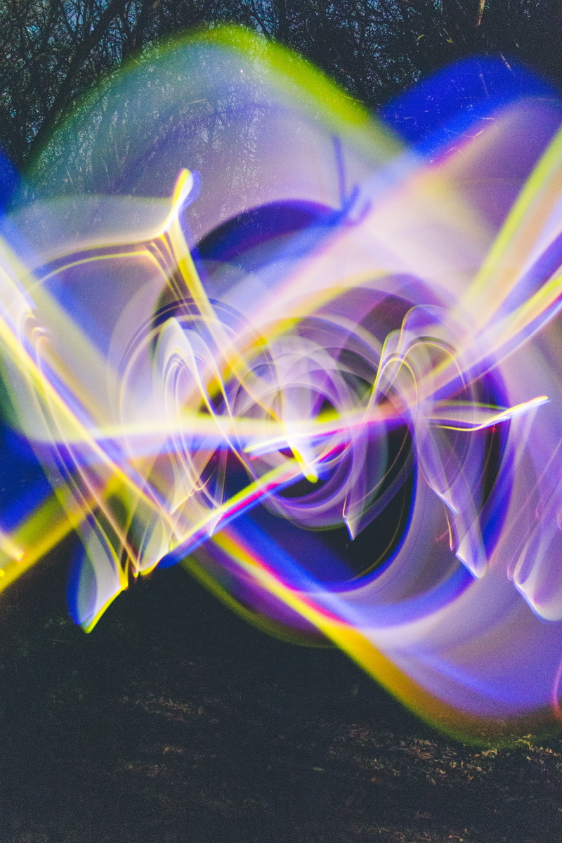 multi colored, night, pattern, blurred motion, multicolored, burning, nature, 5K, light trail, no people, creativity, illuminated, outdoors, illustration