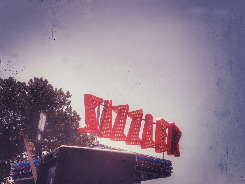 no people, illuminated, low angle view, day, snowing, built structure, red, united kingdom, city, fair ride, plant, arts culture and entertainment, outdoors