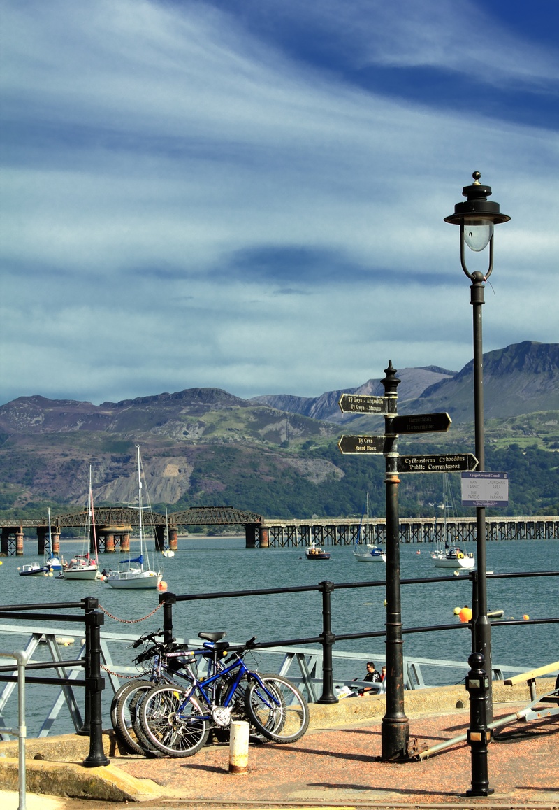 transportation, tidal, beach, houses, mooring, mode of transportation, seashore, land vehicle, waterfront, bicycle, hills, gwynedd, seascape, tide, yachts