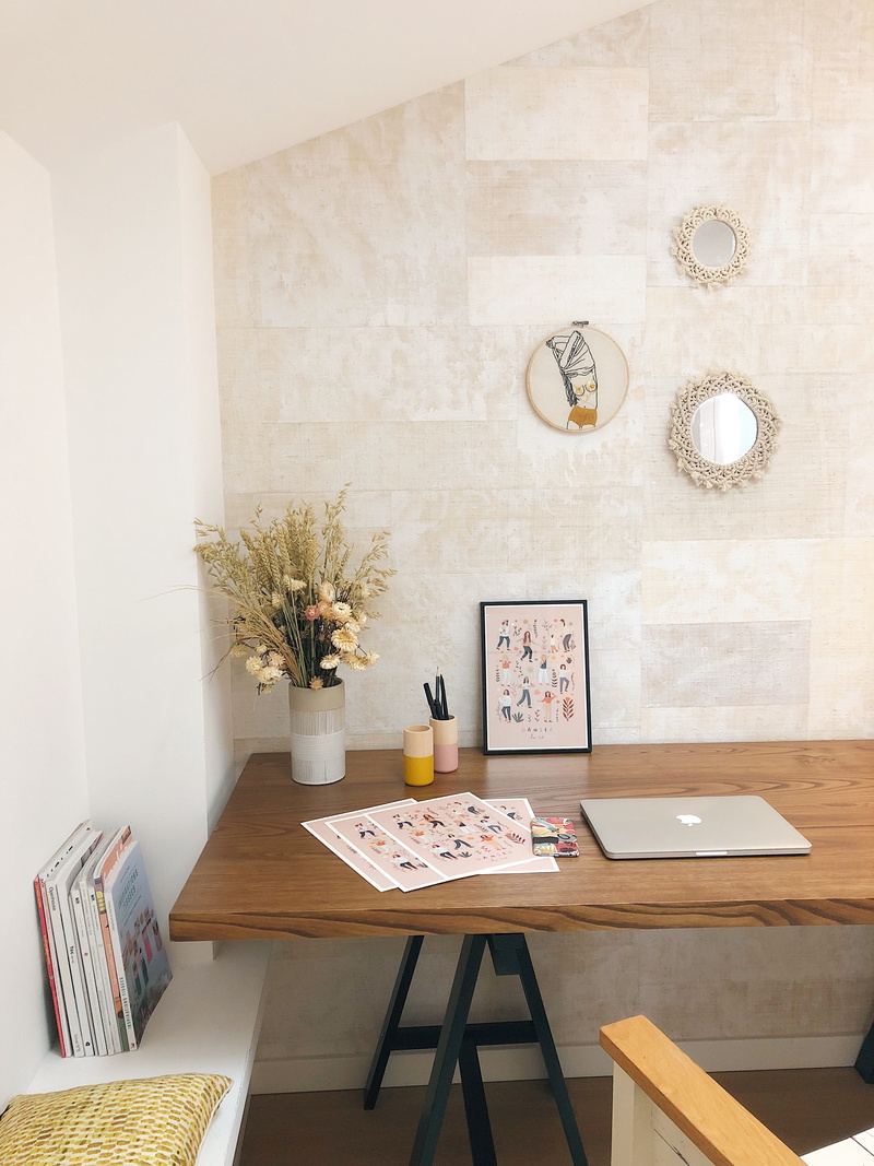 interior, book, workshop, home, table, homestyling, absence, seat, lighting equipment, creativespace, chair, 35 rue du sergent vigné, business, wood, no people