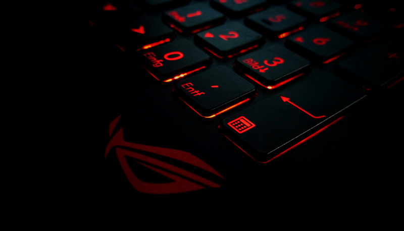 keyboards, ASUS, red, 4K, Republic of Gamers