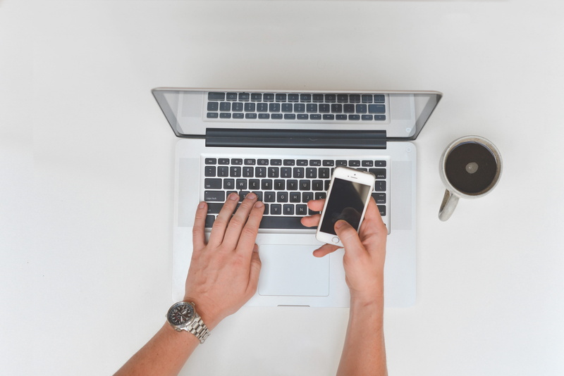 minimalist, laptop, surfing the net, human body part, finger, desk, writing, one person, hand, 5K, real people, wristwatch, typing, keyboard, working