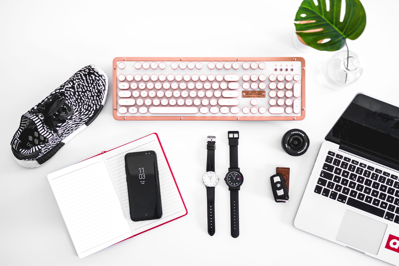 vase, workspace, technology, flower, digital Tablet, shoe, style, computer, working, keyboard, directly Above, single Object, flatlay, high Angle View