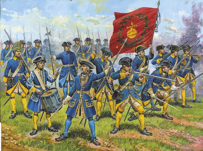 grenadiers, army, the Musketeers, guns, Poltava, swords, 1080P, war, earth, Swedish, drummer, officer, figure, bayonets, banner, grass, battle, PI-kinery (long spades)