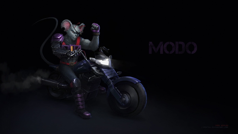 Biker Mice from Mars, Bike, Motorcycle, Fiction, Fan Art, Helix, Modo, Yury Krylou, Game Art, Way, Art, Figure, 1080P, Minimalism, Mouse bikers from Mars