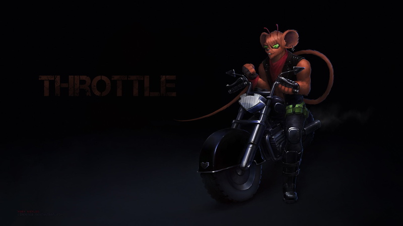 1080P, Fiction, Game Art, by Yury Krylou, Yury Krylou, Helix, Motorcycle, Bike, Mouse bikers from Mars, Figure, Fan Art, Minimalism, Biker Mice from Mars
