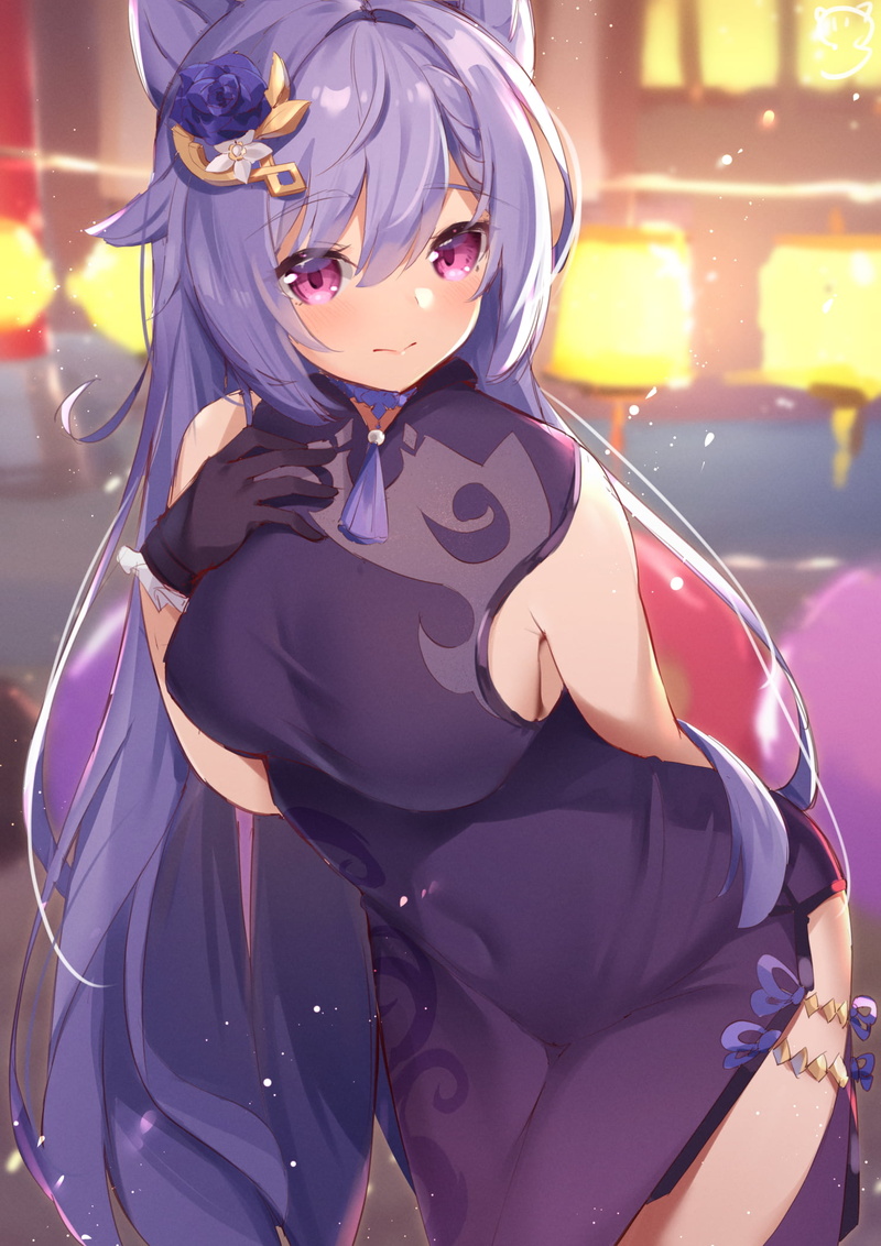 Genshin Impact, anime girls, 1080P, keqing (genshin impact), Chinese dress