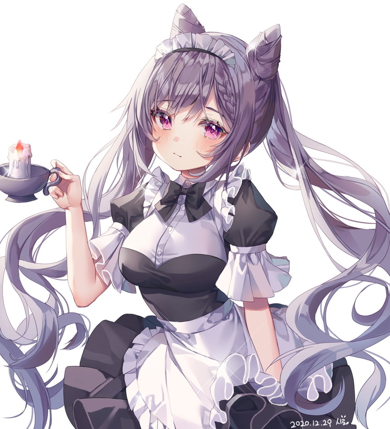 maid outfit, keqing (genshin impact), anime girls, Genshin Impact, 720P