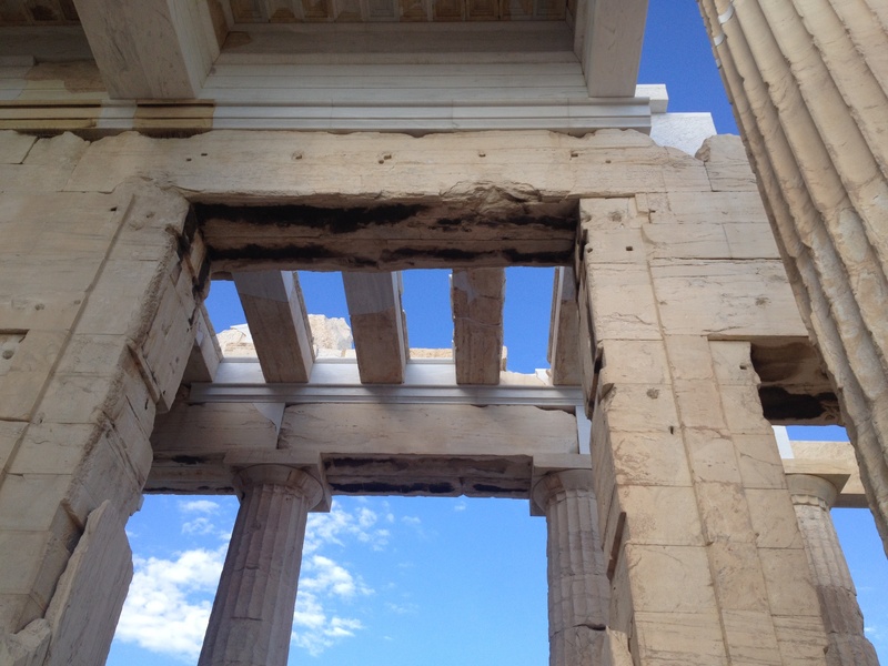 nature, sky, built structure, low angle view, architectural Column, no people, building, clouds, famous Place, wood - material, the past, greece, ancient