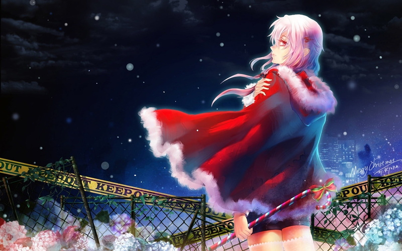women, Yuzuriha Inori, young adult, anime girls, stage, outdoors, blurred motion, adult, music festival, motion, anime, festival, event, Guilty Crown, celebration